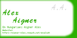 alex aigner business card